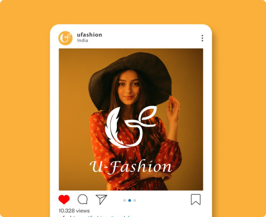 u fashion concept logo design